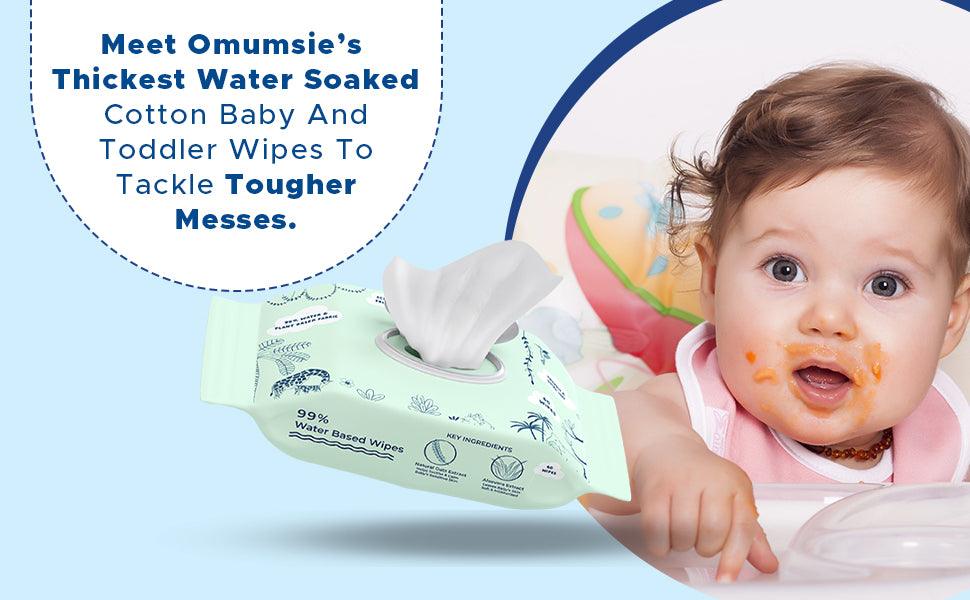 India’s thickest water soaked cotton baby wipes - omumsie