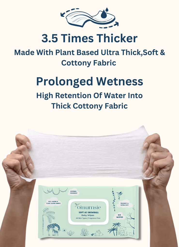 99% Water Thickest Baby Wipes - omumsie