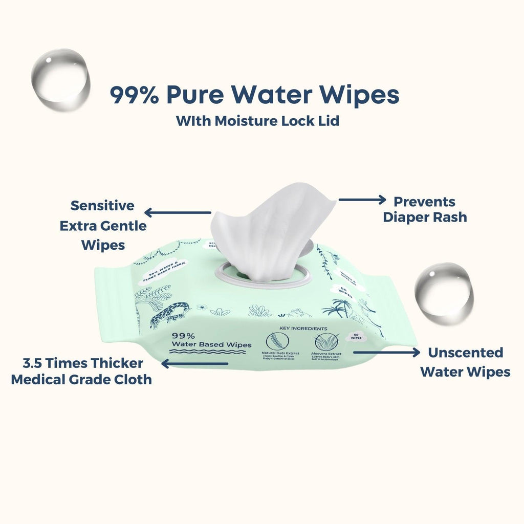 99% Water Thickest Baby Wipes - omumsie