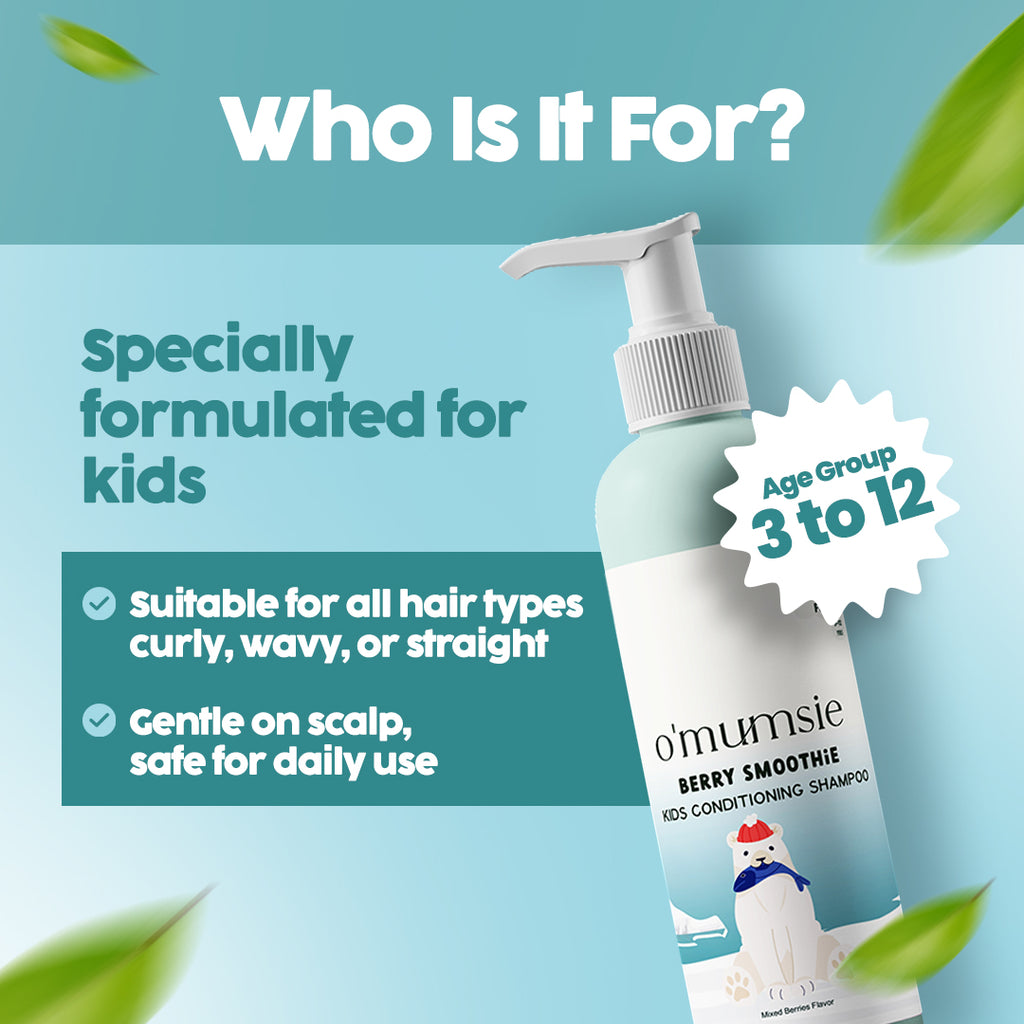 Berry-scented gentle shampoo for kids from Omumsie