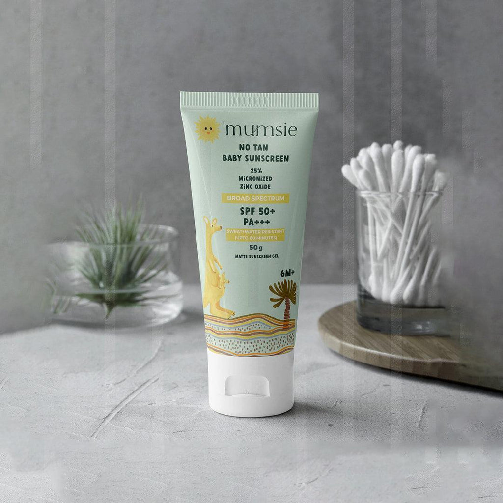 Baby sunblock with no harmful chemicals, safe for newborns
