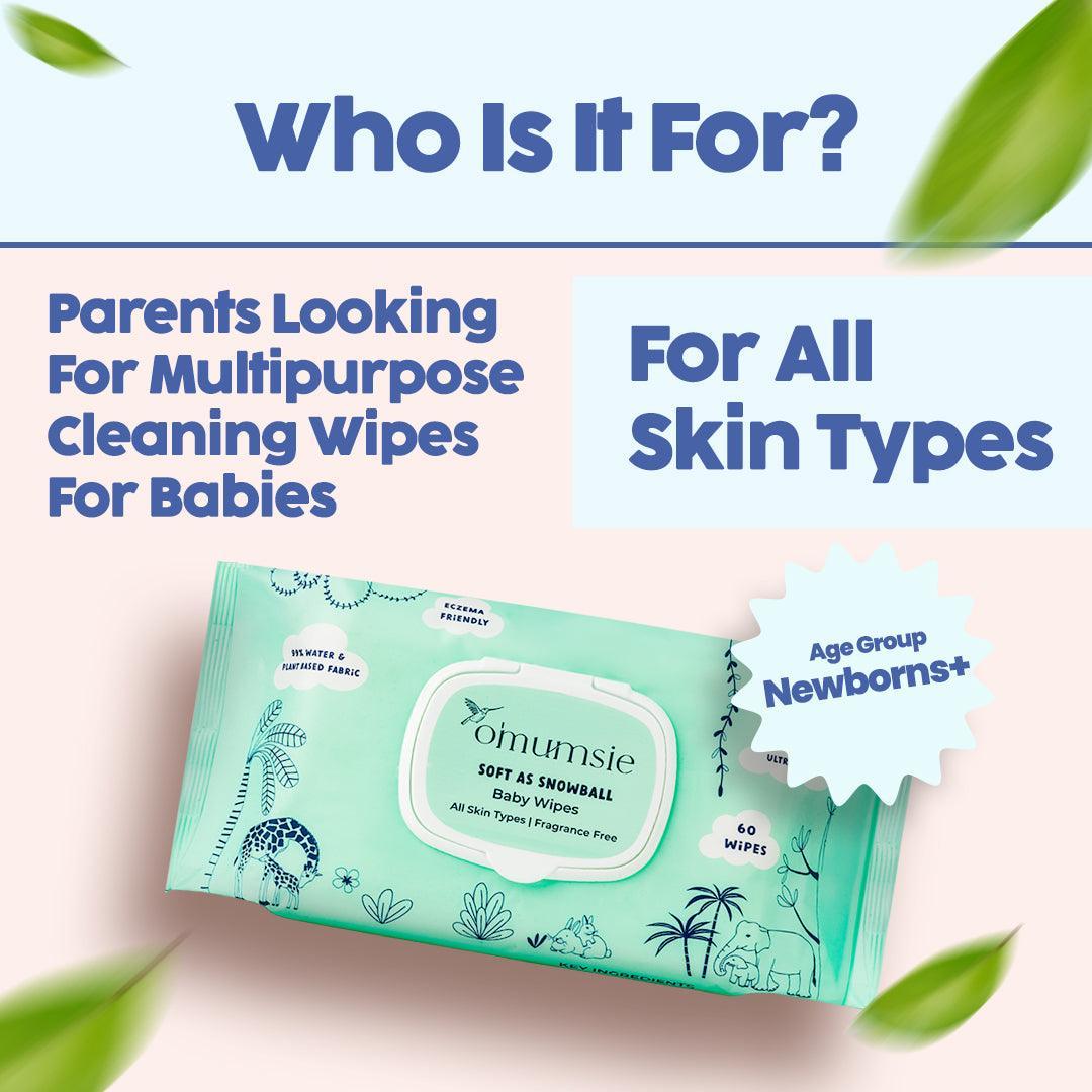 Baby Wipes Thickest water wipes with Oats Aloe – omumsie