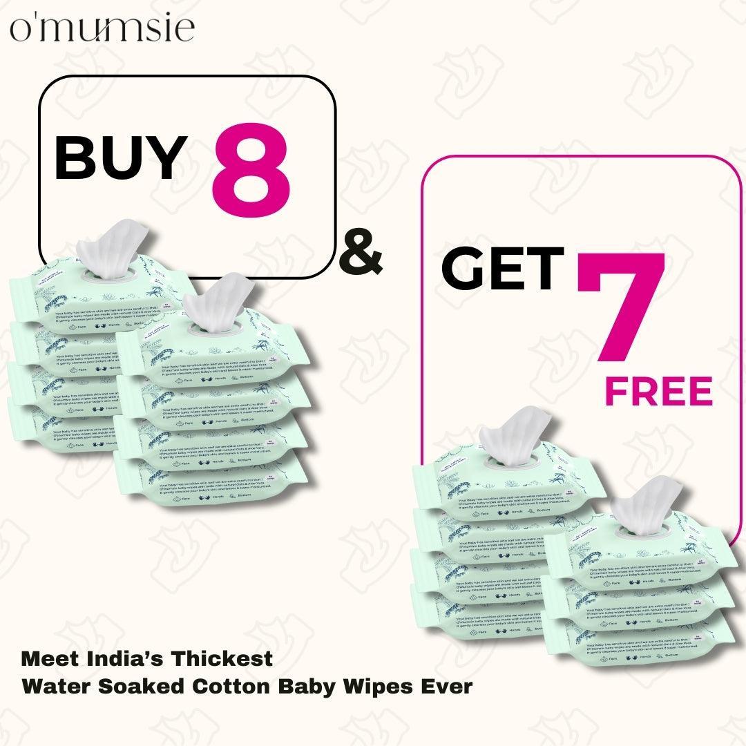 Baby Wipes Thickest water wipes with Oats Aloe – omumsie