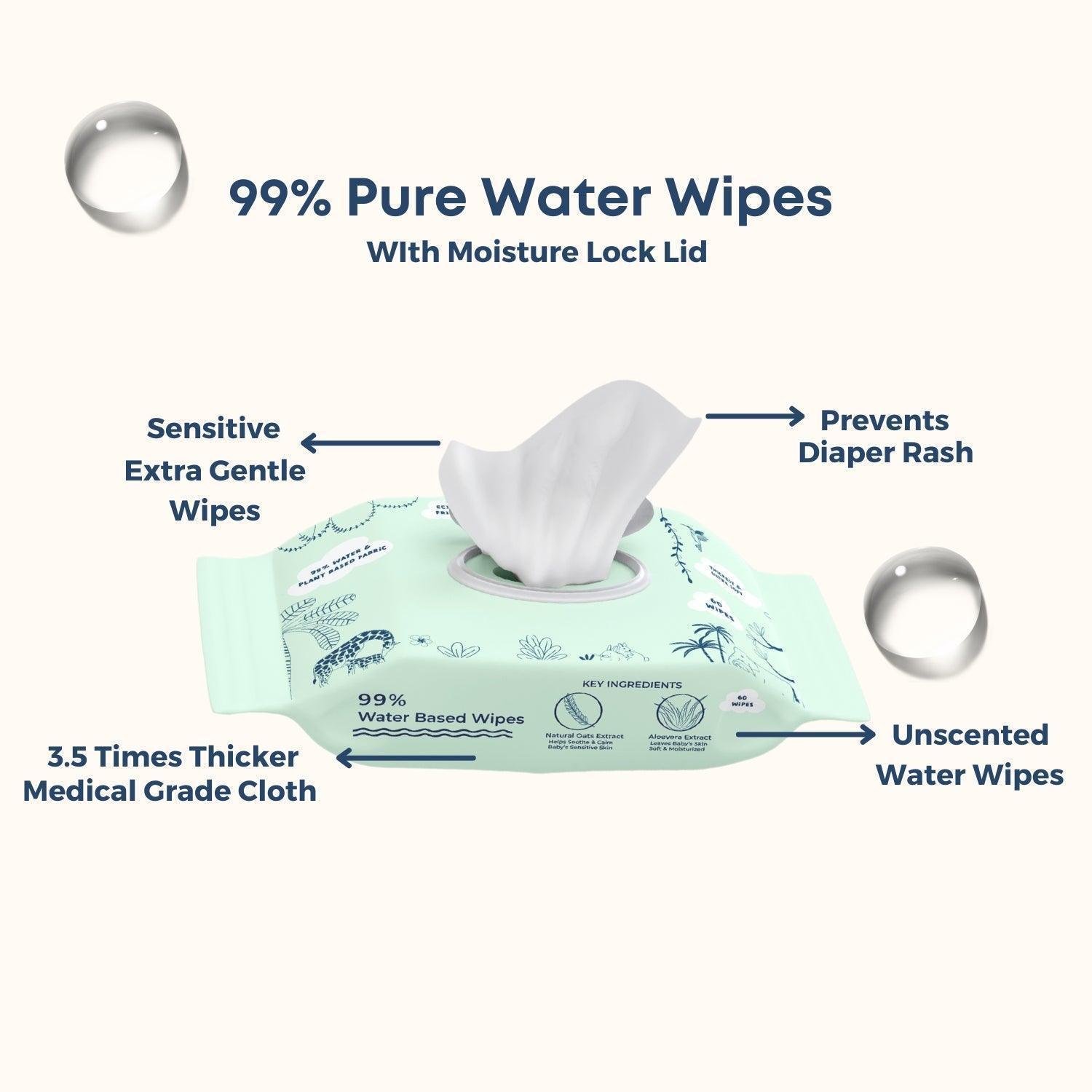 Baby Wipes Thickest water wipes with Oats Aloe – omumsie